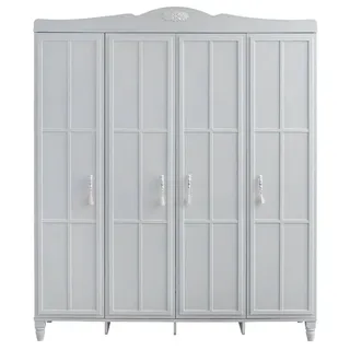 Xlmoebel Kleiderschrank Weißer Holzschrank für Kinder mit modernem Design (Kleiderschrank) Hergestellt in Europa weiß