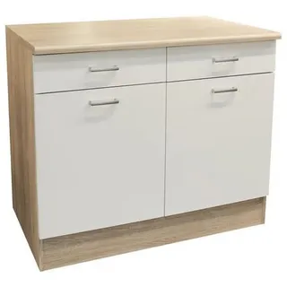 P & B Unterschrank ANDY 100 x 90 x 60 cm Weiß