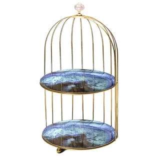 Buhdjfnke Badezimmer-Kosmetik-Aufbewahrungs-Organizer, Schreibtisch-Kosmetikhalter, Waschtisch, Vogelkäfig-Regal, Ideal für Make-Up und Toilettenartikel C