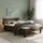 140 x 200 cm Fußhöhe 20 cm nussbaum geölt