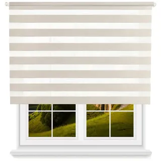 Wellhome Polyester Doppelrollo Tag Und Nacht 180 X 140 Cm - Linen - One Size