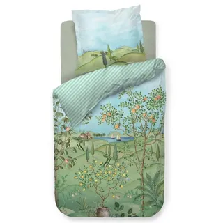 Pip Studio La Campagna Gestreift Grün 200 x 200 cm + 80 x 80 cm