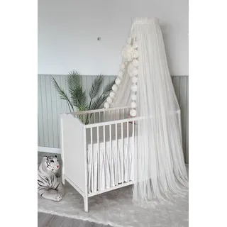 Baby Fancyroom Betthimmel Betthimmel aus 12 Meter Tüll aus 1. Klasse für Kinderbett Gitterbett, Himmel für Babybett Kinderbett weiß