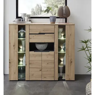 Innostyle Highboard Memphis 127 cm Braun / Grau