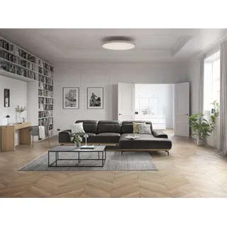 Musterring Eckcouch Leder Wohnlandschaft 3-Sitzer Schwarz