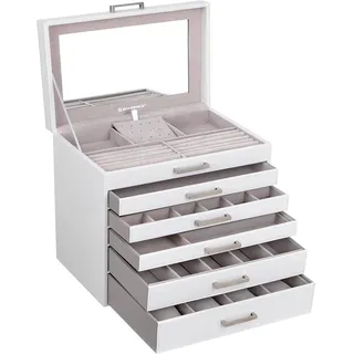 Songmics Schmuckbox mit 6 Ebenen