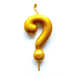 Kerze in Form einer Frage "?", Dekoration für Geburtstage, Happy Birthday, originelle Geburtstagskerzen, Kerzen, Dekoration für Geburtstage, Kerzen