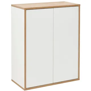Fackelmann FINN Doppel Midischrank 60 cm Braun hell/Weiß