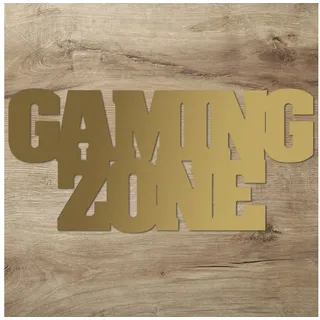 Namofactur LED Dekolicht Gaming Zone - Gamer Licht Wanddeko mit RGB Farbwechsel, LED fest integriert, RGB Farbwechsel, Wanddekoobjekt USB Wohnzimmer Leuchte mit Fernbedienung goldfarben