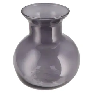 DK Design Blumenvase Mira - Kugelvase Modell - Rauchglas - 16 x 17 cm - Blumenstrausvasen - Grau