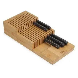 JosephJoseph Besteckkasten DrawerStore, braun, aus Bambus, für Schublade, zur Messeraufbewahrung, 17,6 x 39,6 cm