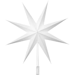 Broste Copenhagen Christbaumspitze Top Star aus Papier in der Farbe White, 30cm, 70080394