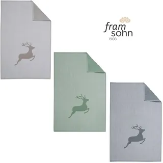framsohn Geschirrtuch 'Hirsch Motiv' 50 x 75 cm (Farbe: Grün)
