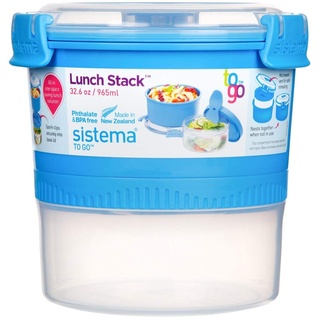 Sistema 2 Stück Lunchbox Lunch Stack to Go, 965ml, Farbe zufällig