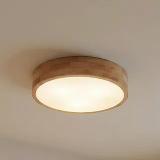 LINDBY Tanju 8 dimmbar Holz/weiß Ø40 cm