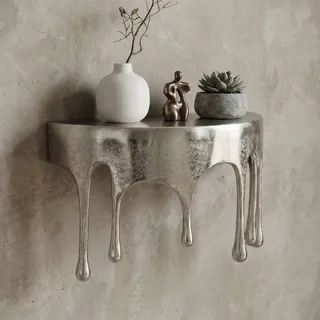 FineBuy Wandregal 60 cm Hängeregal 60 x 20 x 28 cm Silber