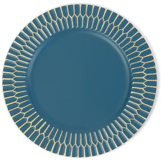 Holly & Jolly Dekoteller 33 cm petrol/blau