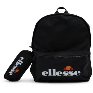 Ellesse Rucksack Rucksack Ellesse Ralfa Backpack & Pencil (2-tlg., Inklusive Federtasche (Pencil), Rückenteil und Trageriemen sind gepolstert schwarz