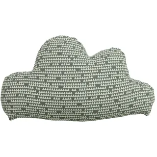 little furn. Kissen mit Wolken-Motiv, Bedruckt, 23 x 40 cm, Grau