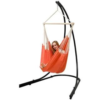 Amanka XL, Orange, Textil, Formgebogen, 140x210x160 cm, Gartenmöbel, Hängesessel