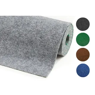 misento Kunstrasen Easy, Outdoor Rasenteppich, 400x400 cm, Grau | Balkonteppich, 4mm, Nadelfilz Kunstrasenteppich für Balkon, Terrasse und Camping, Outdoor Teppich