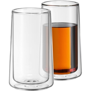 WMF SmarTea doppelwandige Latte Macchiato Gläser Set 2-teilig, doppelwandige Gläser 270ml, Schwebeeffekt, Thermogläser, hitzebeständiges Kaffeeglas