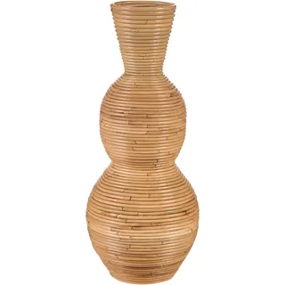 Beliani Dekovase Symi Rattan 70 cm Naturfarben