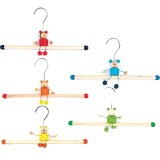 alles-meine.de GmbH Kleiderbügel - Bunte Figuren - aus Hoz - für Kinder - Kinderkleiderbügel - Kinderzimmer - Baby - Baby ́s & Kinder - Tiere - Holzkleiderbügel