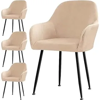Stretch Samt Stuhlbezug Stuhlhusse Stuhl Abdeckung Mit Armlehne 1/2/4er Set Stuhlüberzug Esszimmer Stuhlbezug Hochzeit Stretch Schonbezug Für Esszimmer Küche Wohnzimmer ( Color : I , Size : 4pcs )