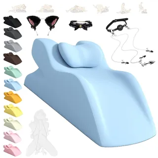 2026 Neu Miruvo Paarpillow - Intimkissen, Sex Kissen, Ergonomische Kissen, 27° Winkel für Gezieltere Stimulation, Entlastet Rücken, Hüfte Knie, für Mehr Intensität in Allen Stellungen(Himmelblau)