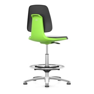 bimos Arbeitsstuhl Labsit mit Gleiter Sitzhöhe 520-770 mm PU-Schaum Sitzschale grün