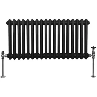MONSTER SHOP Traditioneller 2 Spalten Heizkörper 300 x 832 mm Schwarz