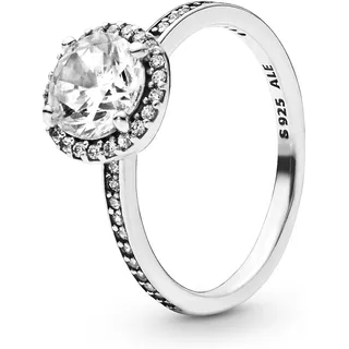 Pandora Quadratischer Funkelnder Strahlenkranz Ring Silber Gr. 48