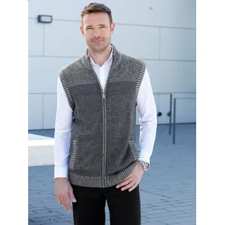 Strickweste CLASSIC, Herren, Gr. 54, grau (grau, meliert), 100% Polyacryl, meliert, Westen Strickweste