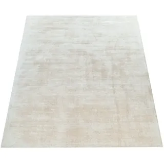 KADIMA DESIGN Teppich Viskose Unifarben Wohnzimmer schmutzabweisend Creme Rechteckig 120x170 | 100% Viskose, Rücken aus Baumwolle | Florhöhe: 8 mm | pflegeleicht
