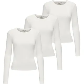 Only ONLRILEY O-NECK TOP Ecru S