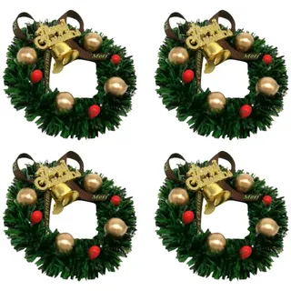 BCOATH 4stücke Weihnachtskranz Kleiner Kerzenringe Für Hängende Weihnachtsdeko Und Festliche Tischgestaltung An Feiertagen