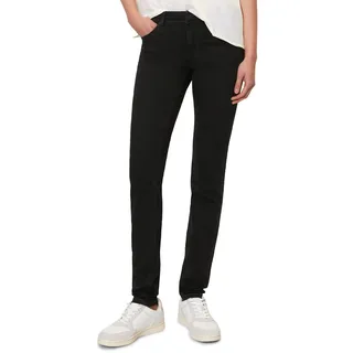 Slim-fit-Jeans MARC O'POLO DENIM "aus Baumwoll-Mix" Gr. 25 32, Länge 32, schwarz Damen Jeans Röhrenjeans