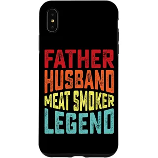 Hülle für iPhone XS Max Vater Ehemann Fleisch Smoker Legende Lustig Retro BBQ Chef Papa