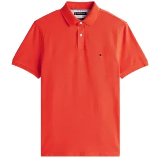 Tommy Hilfiger Freizeit-Polo 1985 Regular Fit Pique (Baumwolle) orangerot Herren