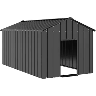 vidaXL Hundehütte mit Dach 114x202x101 cm Verzinkter Stahl
