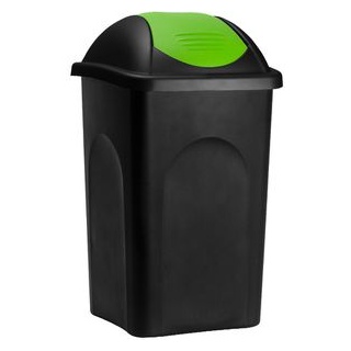 Böttcher-AG Mülleimer schwarz/grün, aus Kunststoff, 60 Liter