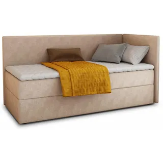 Sofnet Boxbett, Beige, Textil, H3, Rechteckig, 100x200 cm, Schlafzimmer, Betten, Boxspringbetten