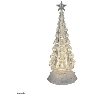 Formano Weihnachtsbaum mit Licht drehend transparent/weiß