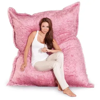 Smoothy Sitzsack Sitzsack XXL Flokati – Bequemer Relax Sitzsack Indoor für Wohnzimmer rosa