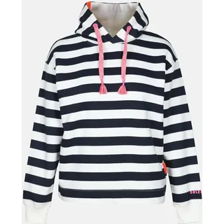 salzhaut Hoodie Adebaar gestreift Navy/Offwhite L