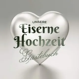 Independently published Unsere Eiserne Hochzeit - Gästebuch: Deko zur Feier der Eisenhochzeit - 65. Hochzeitstag - 65 Jahre - Geschenk Buch für Glückwünsche und Fotos der Gäste - Motiv: Herz Eisen