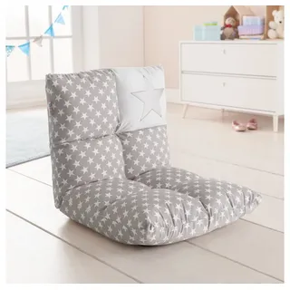 howa Sessel Stars, 2 in 1 Kindersessel + Kinderliege grau / weiß grau