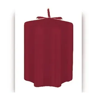Kopschitz Kerzen Kerzen 4er Set Sternkerzen Adventskerzen, Adventskranz Bordeaux, 100 x 60 mm, 4 Stück (1 Set)