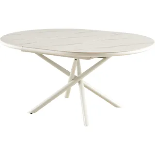 Esstisch SALESFEVER Tische Gr. B/H/T: 120 cm x 76 cm x 120 cm, Weiß, weiß (weiß, weiß, weiß) Ausziehbare Esstische ausziehbar auf 160x120 cm